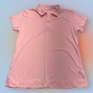 SLAZENGER Women’s Small Soft Pink 1/4 Zip Polo Shirt